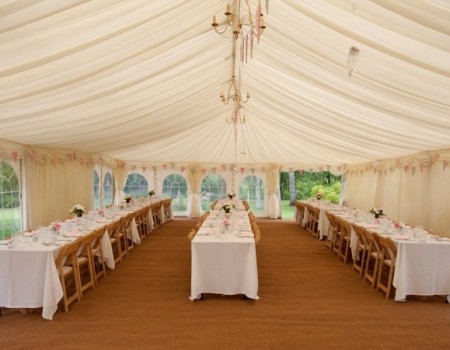 Trestle Tables instead of the more usual round tables